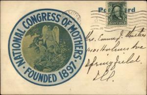 National Congress of Mothers  c1908 Postcard gfz Social History RARE