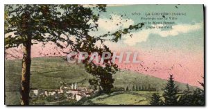 Old Postcard Louvesc Ardeche landscape on the City and Mount Besset Cure Bell...