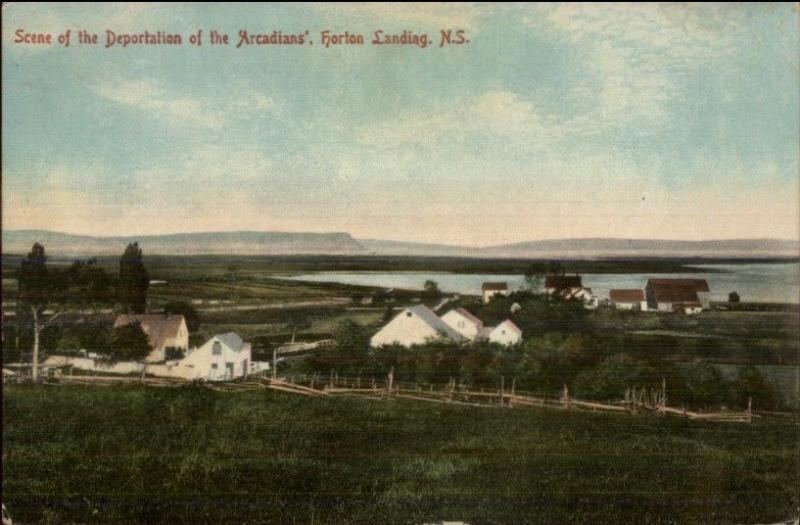 Horton Landing NS Nova Scotia Scene of Deportation of Acadians c1910 PC