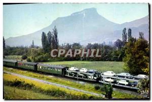 Postcard Modern Train Cars Bunks French Railways