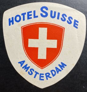 Mint Air Baggage Label Tag Hotel Suisse Amsterdam Netherlands