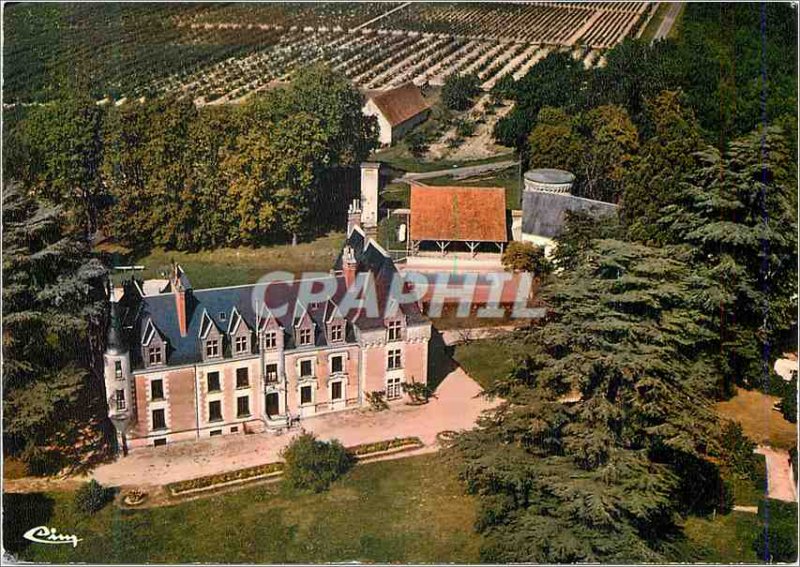 Modern Postcard Bossay sur Claise (I and L) View Aerienne Chateau de Ris Holi...