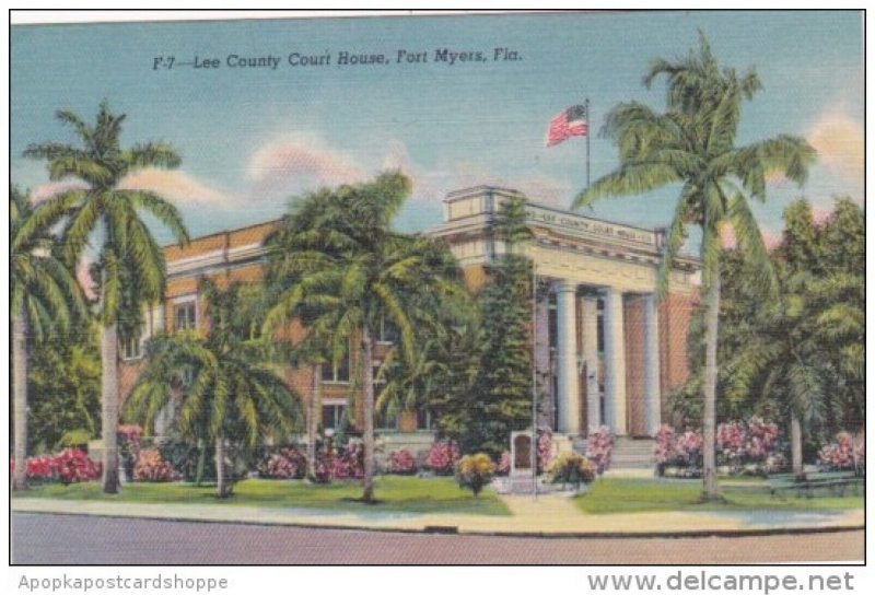 Florida Fort Myers Lee County Court House Curteich