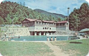 GATLINBURG TENNESSEE MAPLES SWIMMING POOL-SOUTH'S MOST BEAUTIFUL POOL POSTCARD