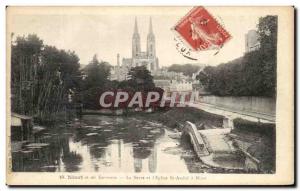 Old Postcard Niort and Surroundings The Sevre et L Eglise St Andre