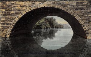 J71/ Kent Ohio Postcard c1910 Main St Bridge Arch Cuyahoga River 81