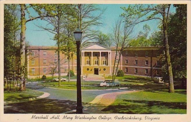 Virginia Fredericksburg Marshall Hall Mary Washington College 1966