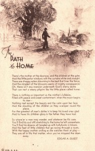 Vintage Postcard 1935 The Path To Home A Journey Going Home By Edgar A. Guest