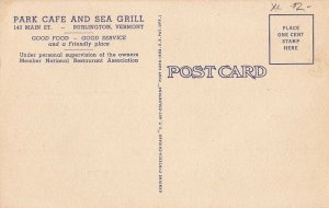 Postcard Park Cafe + Sea Grill Burlington VT Vermont