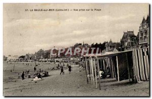 La Baule Old Postcard View taken on the beach