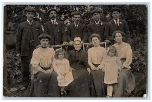 1907 Family Ely Cambridgeshire England UK RPPC Photo Posted Antique Postcard