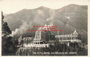 Canada, Alberta, Banff, RPPC, CPR Hotel & Mount Sulphur, Photo No 48