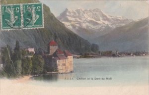 Switzerland Chillon et la Dent du Midi