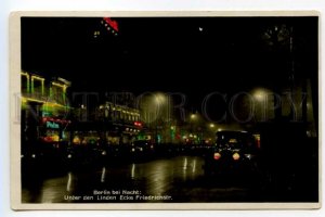 490574 Germany Berlin night view CARS Friedrichstrasse Vintage glows in the dark