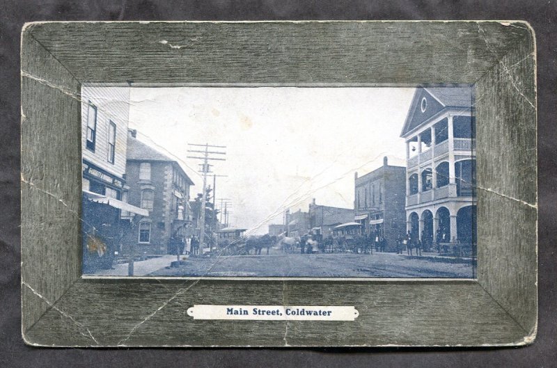 dc1156 - COLDWATER Ontario 1912 Main Street. Antique Postcard