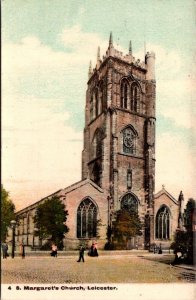 VINTAGE POSTCARD ST. MARGARET'S CHURCH AT LEICESTER UNITED KINGDOM