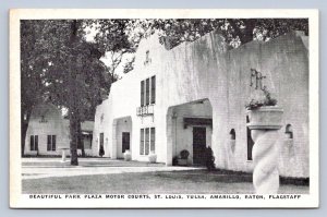 J92/ Raton Flagstaff Arizona Postcard c1940s Park Plaza Motor Court  26