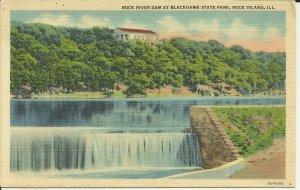 Rock Island, ILL., Rock River Dam at Blackhawk State Park Illinois