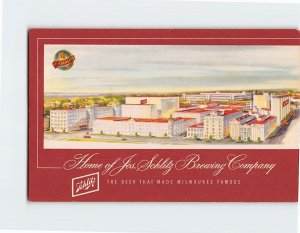 Postcard Home of Jos. Schlitz Brewing Company, Milwaukee, Wisconsin