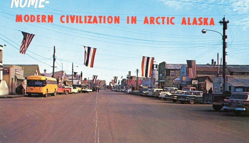 Postcard Street View in Nome, Alaska.         aa6