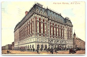 1911 Astor Hotel Historical Building Landmarks New York City NYC Posted Postcard