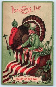 Uncle Sam Thanksgiving Turkey Postcard