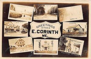 East Corinth ME Multi-Views RPPC Postcard