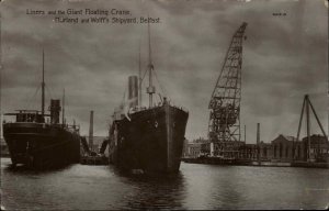 Belfast Ire Harland & Wolff Shipyard Titanic Related c1920 Real Photo Postcard