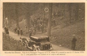 Belgium Marche les Dames Wallonien Namur, Place where King Albert I died 1934