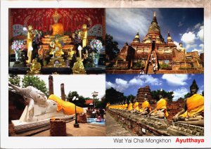 Thailand Ayutthaya Wat Yai Chai Mongkhon Temple Vintage Postcard BS.27