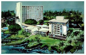 Haniloa Hotel Hilo Bay Hawaii Postcard