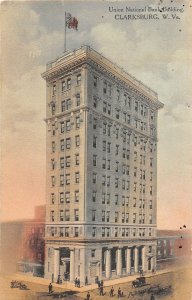 H88/ Clarksburg West Virginia Postcard c1910 Union National Bank Building 20