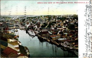 Aerial View of Providence River, Providence RI c1906 UDB Vintage Postcard F78