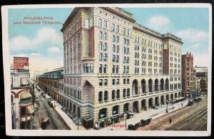 Vintage Postcard 1901-1907 Philadelphia & Reading Train Terminal Philadelphia PA