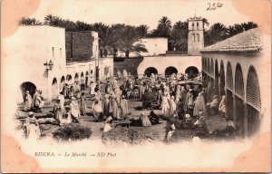 Algeria Biskra Le Marché Vintage Postcard C165