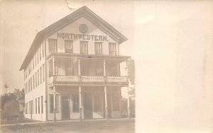 RPPC NORTHWESTERN HOTEL NEBRASKA CHITTIEK REAL PHOTO POSTCARD 1907