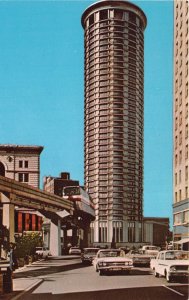 Seattle Washington 1960s Postcard Washington Plaza Circular Hotel Tower