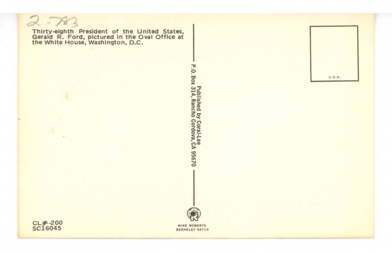 U. S. President - Gerald R. Ford   