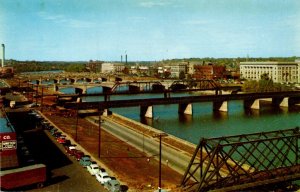 Iowa Des Moines Railroad Bridges Connecting East and West Side