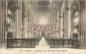 Old Postcard Nancy Interior of the Basilica of St. Epvre