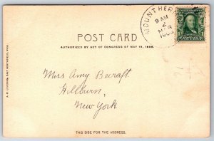 Massachusetts UDB Postcard View From Mount Hermon Campus Old Baseball Field  