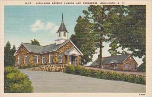North Carolina Highlands Baptist Church And Parsonage