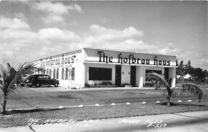 Postcard RPPC Florida Hallandale Hofbrau Haus Restaurant Lounge 23-7806