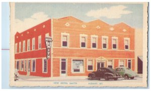 c1940s New Hotel Exterior Roadside Albany Kentucky KY Unposted Vintage Postcard