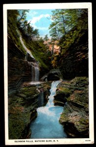 New York WATKINS GLEN Rainbow Falls pm1927 ~ WB