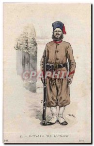 Old Postcard sepoy of India India & # 39Inde Army Uniform