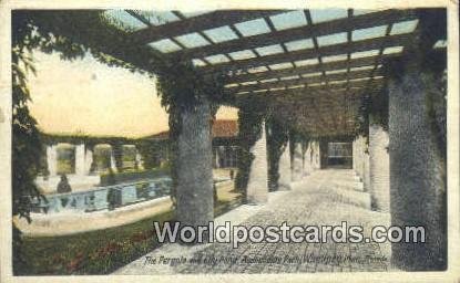 Pergola & Lily Pond, Assiniboine Park Winnipeg, Manitoba Canada 1920 