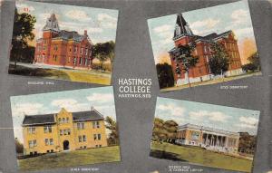 Hastings Nebraska College Multiview Historic Bldgs Antique Postcard K25955