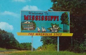 Mississippi The Magnolia State Welcome Sign