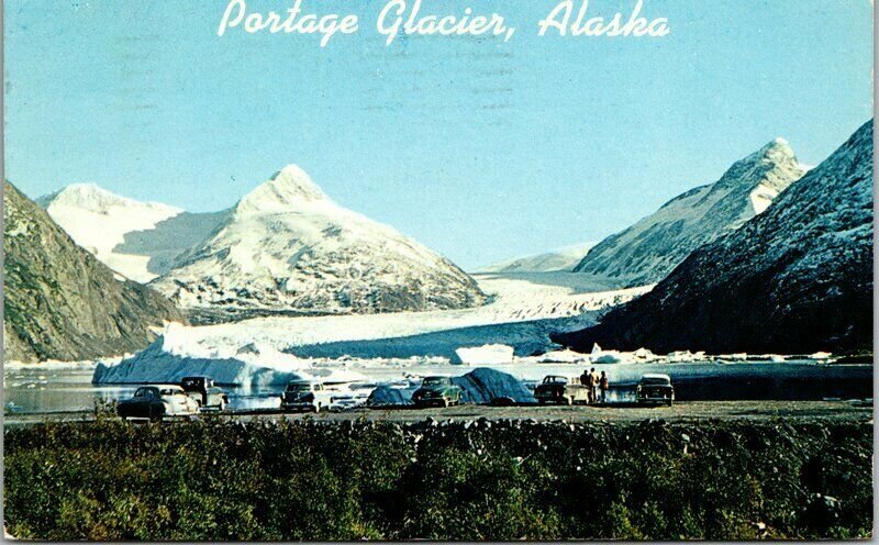 Portage Glacier off Seward Highway 50 miles from Anchorage,AK Alaska Vintage